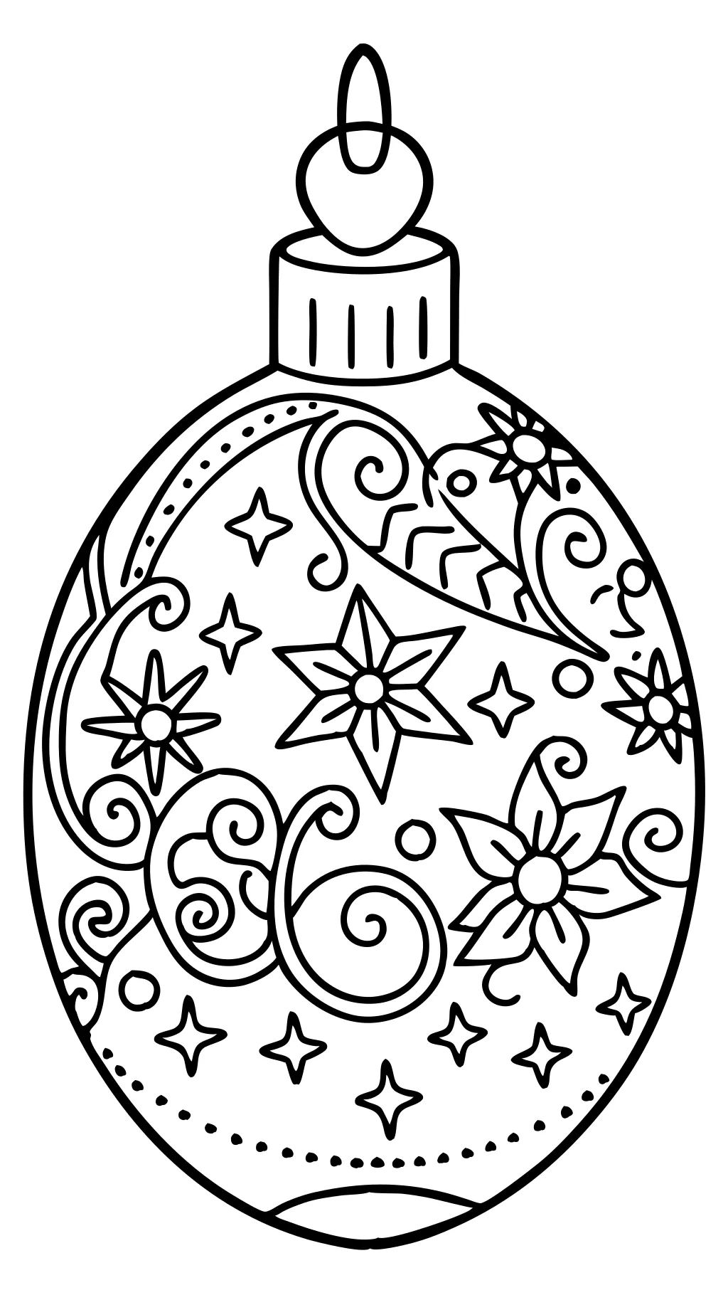 coloriage de l’ampoule de Noël